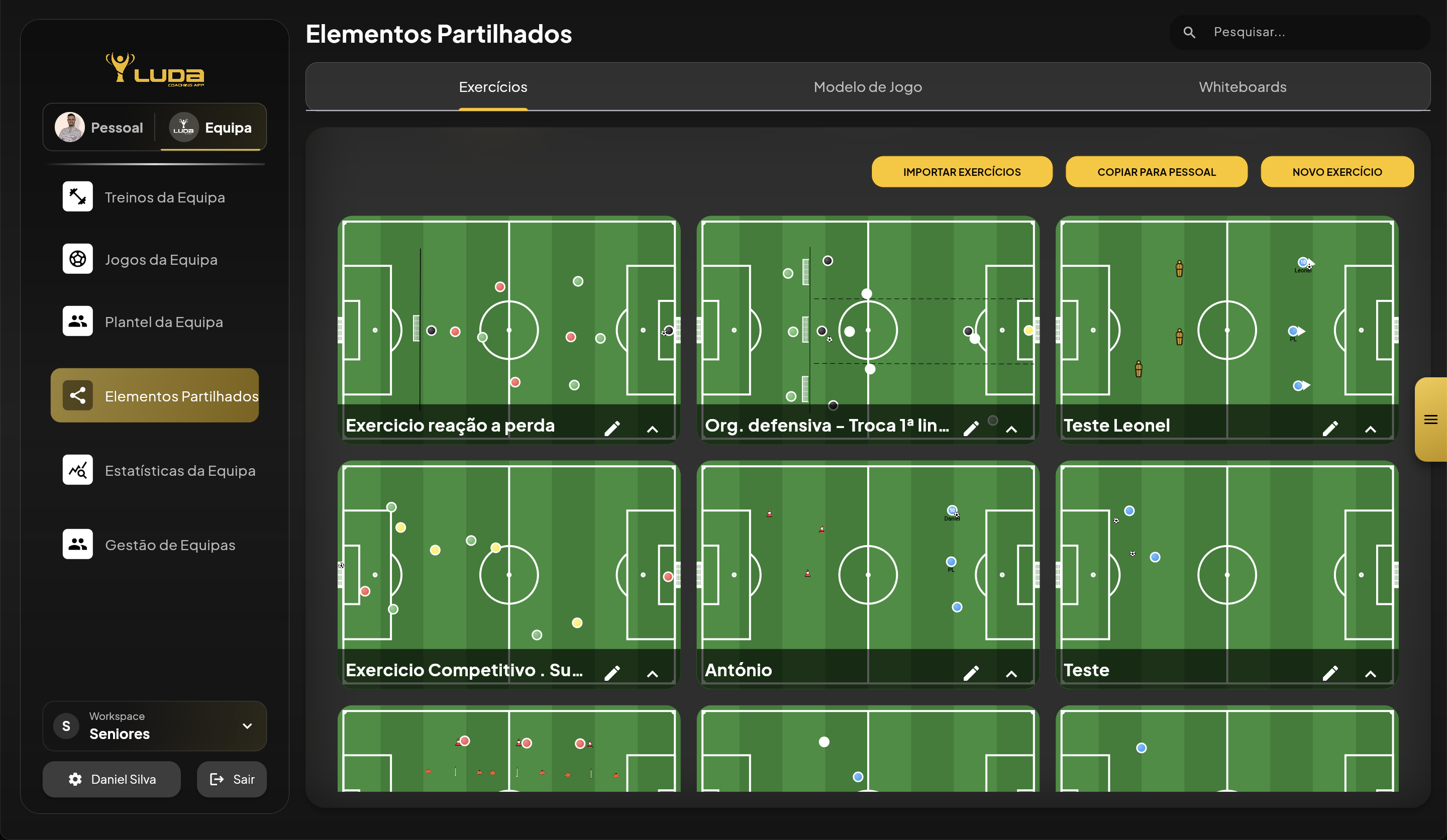 Workspaces — Futebol